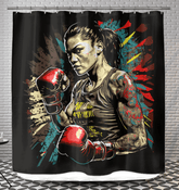 Perseverance & Pride Shower Curtain - Motivational Bathroom Decor